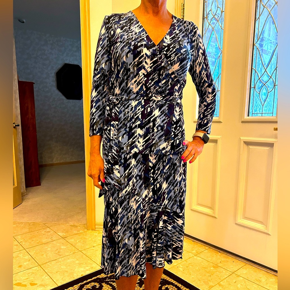 Two piece dress set (skirt and belted tunic)